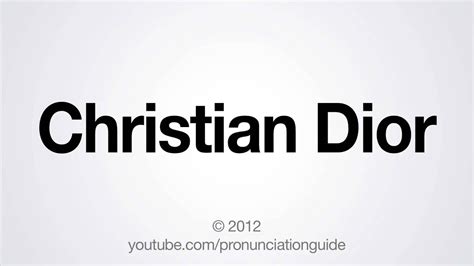 como se pronuncia dior|christian dior pronunciation.